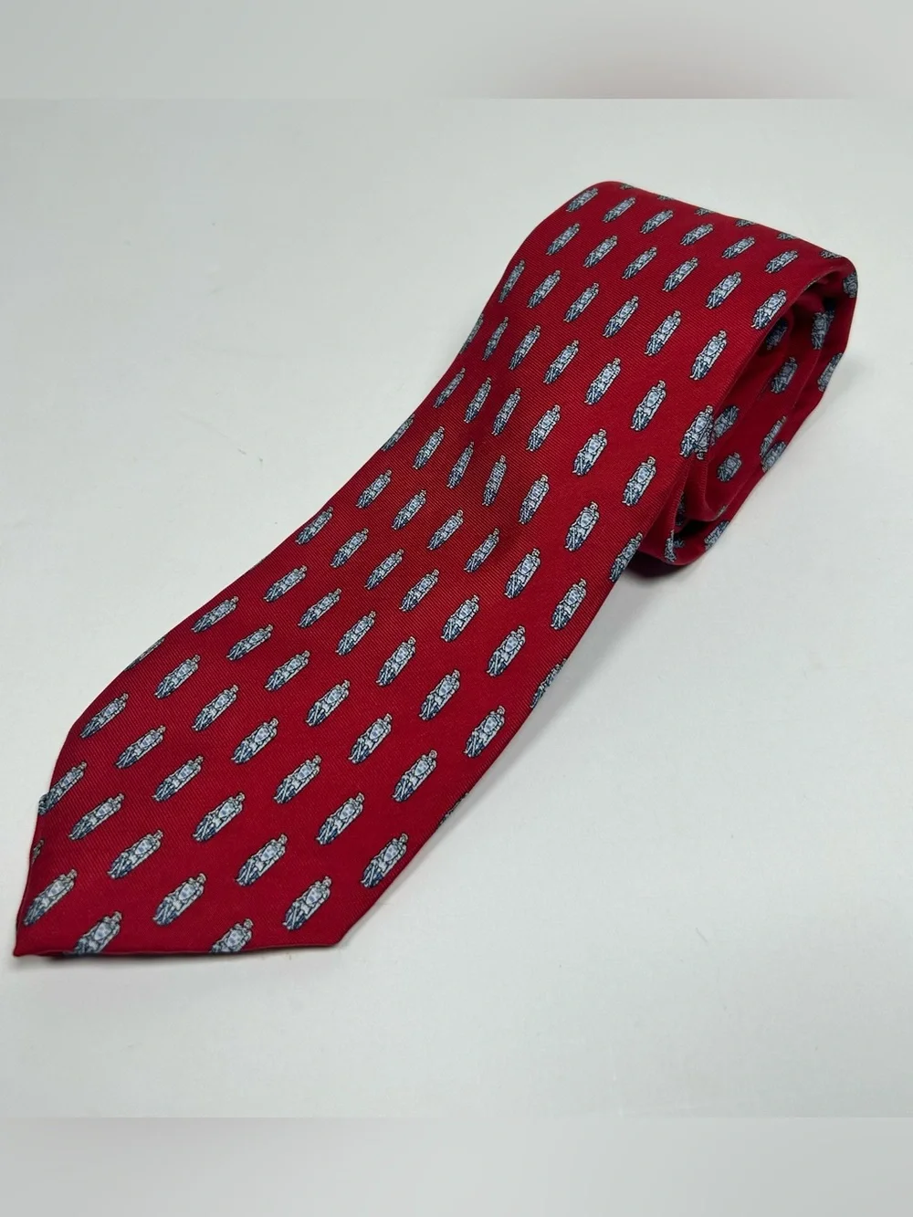 Vineyard Vines Custom Collection Saint Sebastian's Statue Red Silk School Tie